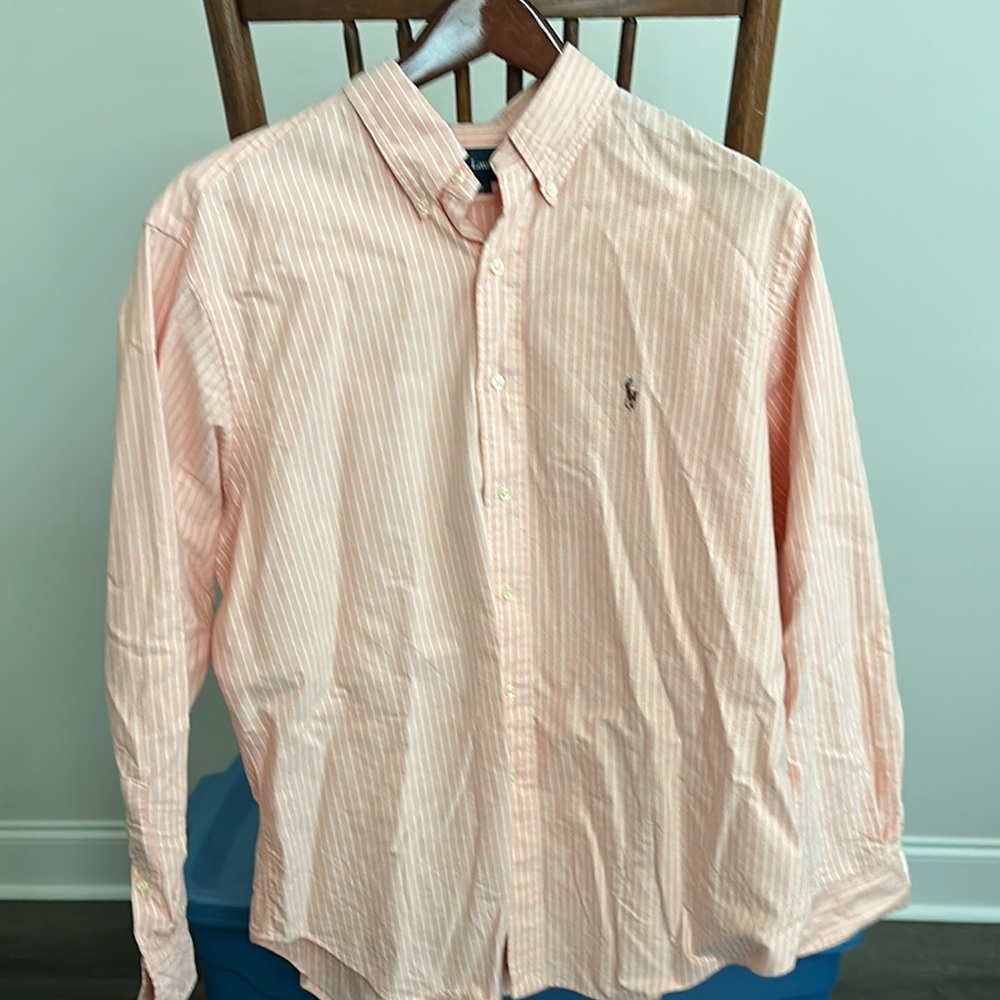 Ralph Lauren Peach Striped Shirt